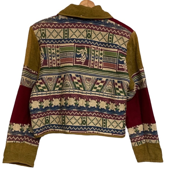 NWT Vintage New Identity Tapestry Aztec Blazer Jacket - Picture 7 of 13